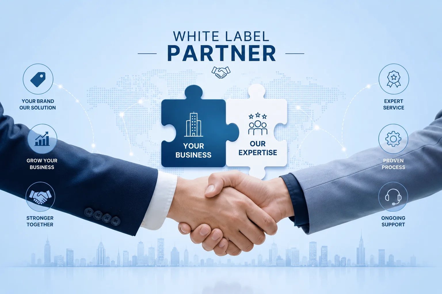 AIS Innovate white label partnership model showing strategy, execution and branded reporting delivered under your agency's brand