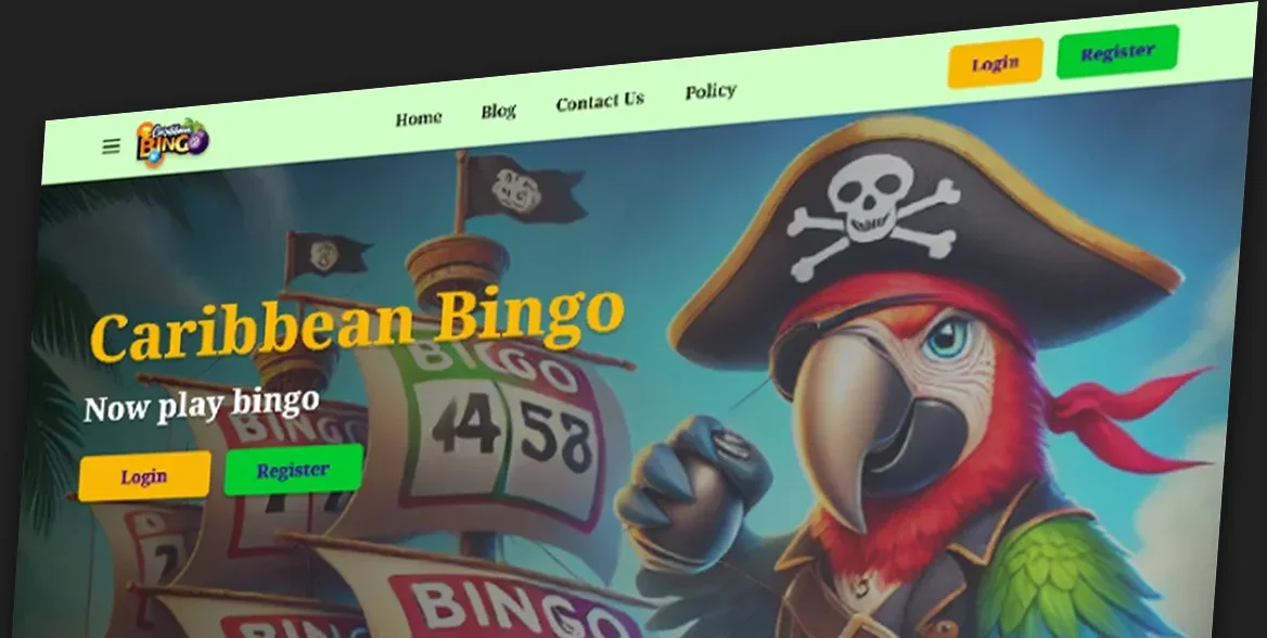 Caribbean Bingo web design by AIS Innovate