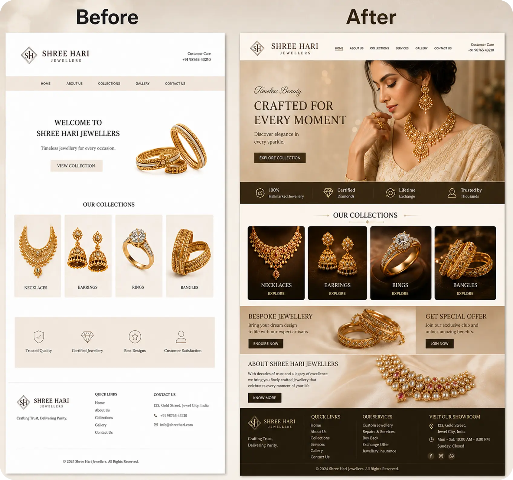 Shree Hari Jewellers Before and After